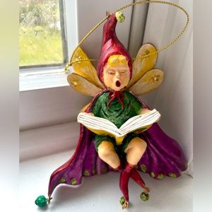 VINTAGE Fairy Elf Ornament Figurine
